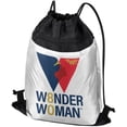 thumbnail image 1 of Wonder Woman 80Th Logo Drawstring Backpack Sports Bag Sackpack 17" x 13", Perfect for Gym, Yoga or Practice, 1 of 5