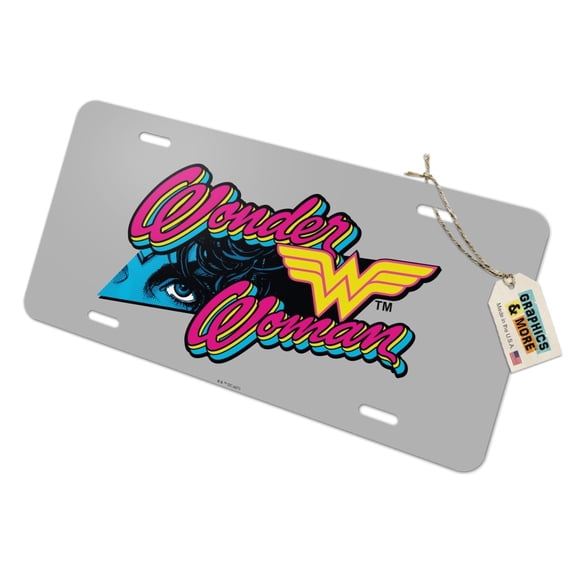 Wonder Woman 80th Script Block Novelty License Plate