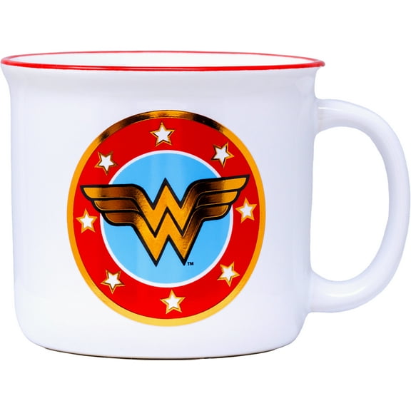 WONDER WOMAN LOGO CAMPER MUG