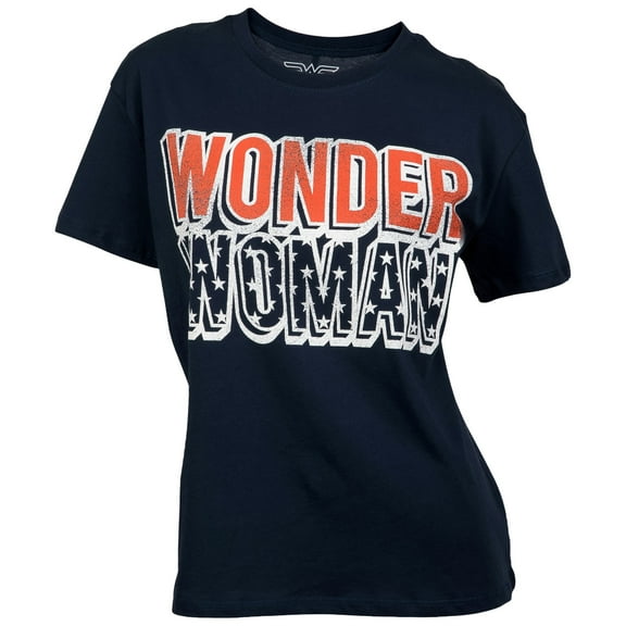 Wonder Woman 862813-xsmall Red, White & Blue Juniors T-Shirt - Extra Small