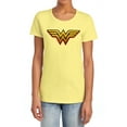 thumbnail image 1 of Wonder Woman Airbrush Ww Women's T Shirt, Banana, Small, 1 of 6