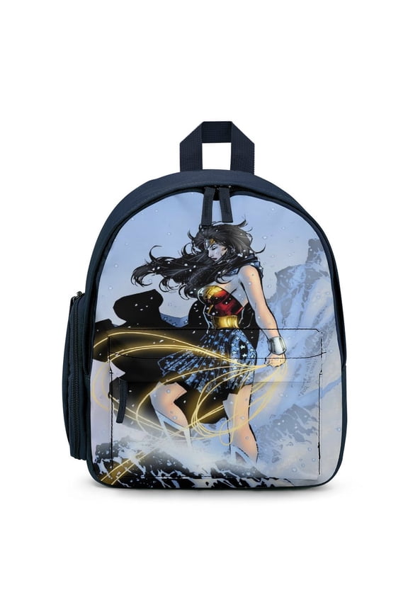 Wonder Woman Backpack Cute Lightweight Small Laptop Bag Daypack Durable Bookbag for School Travel Hiking Gifts