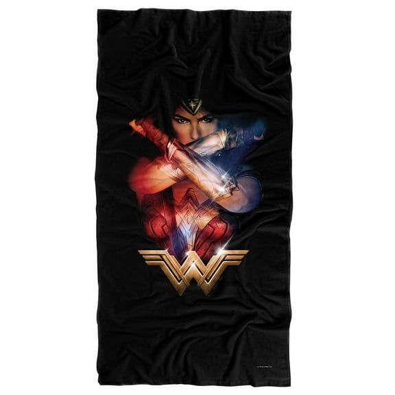 Wonder Woman Beach Towel, 30"x60" Arms Crossed Beach Towel