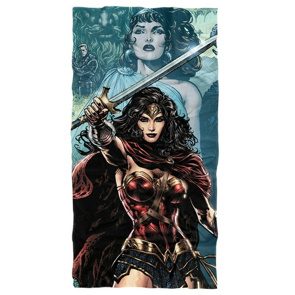 Wonder Woman Beach Towel, 30"x60" Sword in Hand Beach Towel