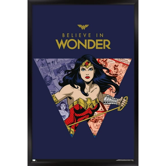 Wonder Woman - Believe in Wonder Wall Poster, 22.375" x 34", Framed