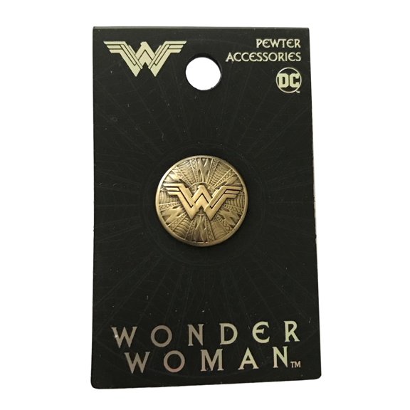 Wonder Woman Bronze Lapel Pin with Back Loop Comic Book Cosplay Costume Pin Licensed Fan Accessory