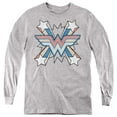 thumbnail image 1 of Wonder Woman Burst 1 Kids Long Sleeve T Shirt (Medium) for Youth Boys and Girls, Athletic Heather, 1 of 4