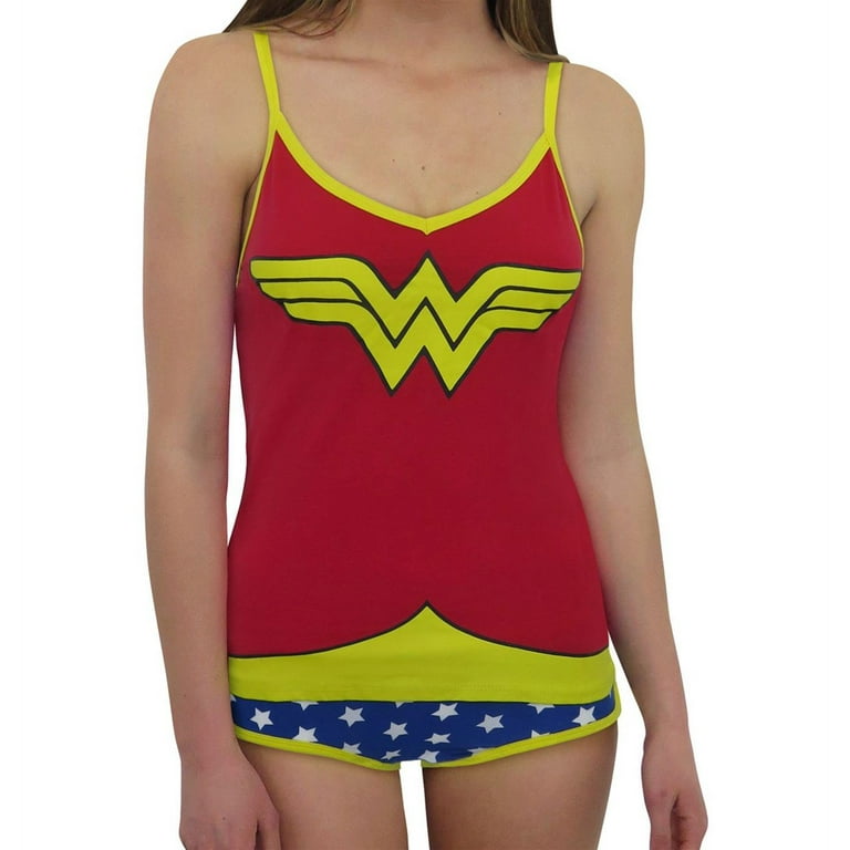 Wonder Woman Cami and Panty Lingerie Set-Small
