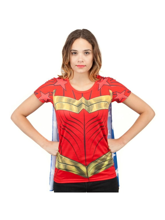Wonder Woman Cape Shirt Wonder Woman Cosplay DC Wonder Woman Tshirt - Wonder Woman Cape Tee Wonder Woman Shirt-Small