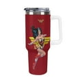thumbnail image 1 of Wonder Woman Car Cup with Handle Straw Lid Stainless Steel Double Wall Vacuum Coffee Mug Large Capacity Tumbler 40oz for Man Woman, 1 of 8