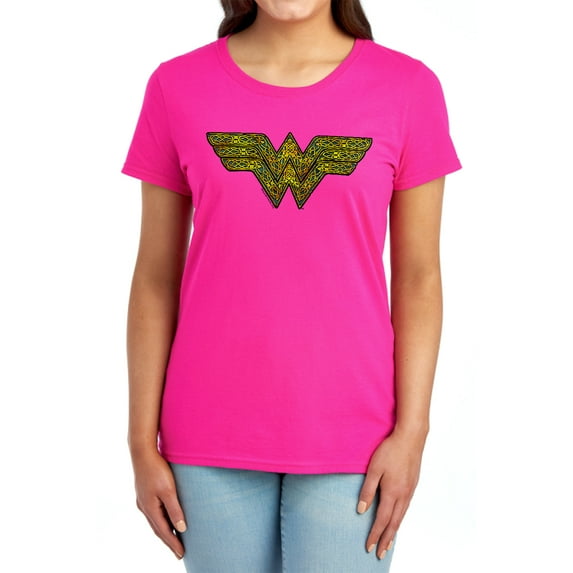 Wonder Woman Celtic Wonder Women's T Shirt, Hot Pink, 2X-Large