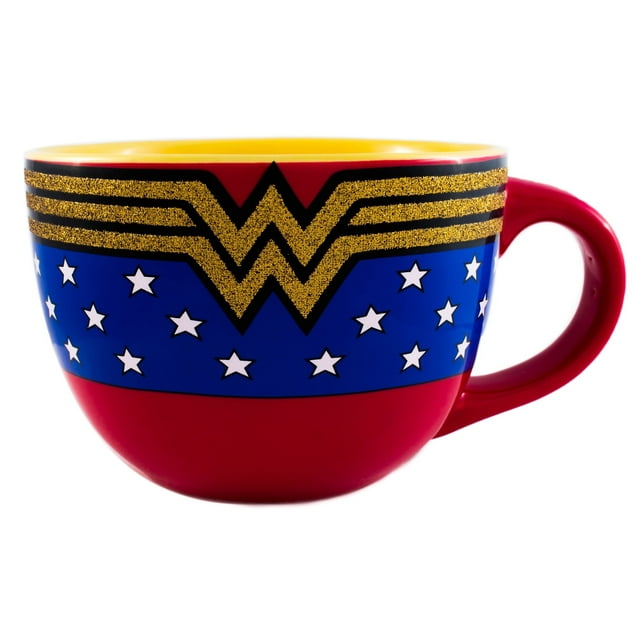 Wonder Woman Ceramic Soup Bowl - Glitter