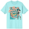 thumbnail image 1 of Wonder Woman Character Art Juniors Celadon T-shirt-Small, 1 of 4