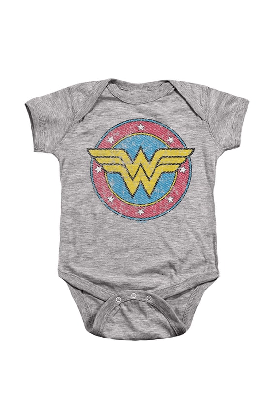 Wonder Woman Classic 2 Unisex Infant Snap Suit for Baby (18 Months) Athletic Heather