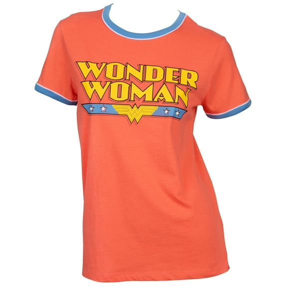 Wonder Woman Classic Logo Ringer T-Shirt-2XLarge