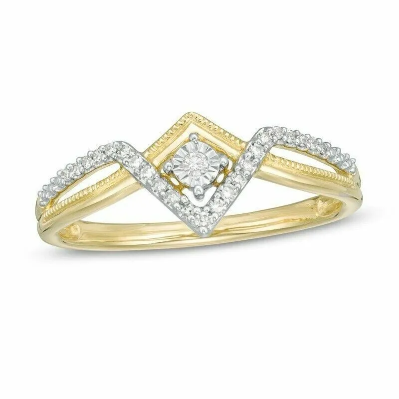 Wonder Woman Collection 1CT White Round Cut White Diamond Two Tone Gold Plated