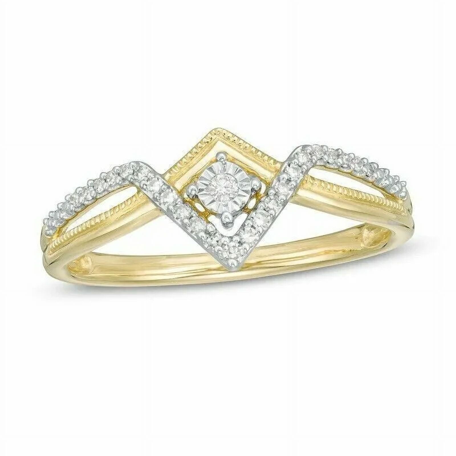 Wonder Woman Collection 1CT White Round Cut White Diamond Two Tone Gold Plated