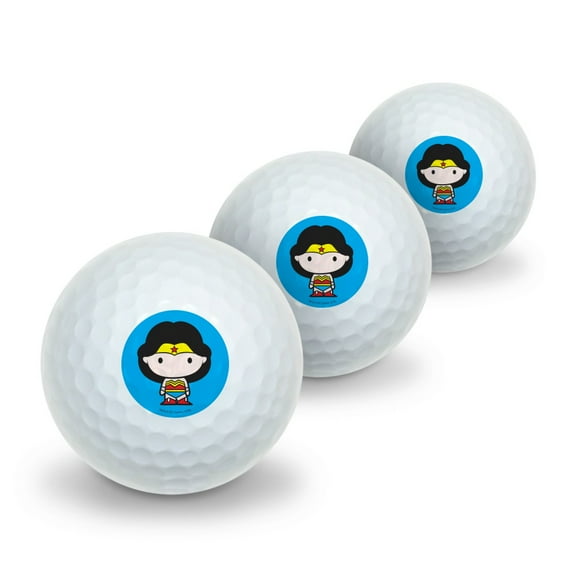 Wonder Woman Cute Chibi Character Novelty Golf Balls 3 Pack