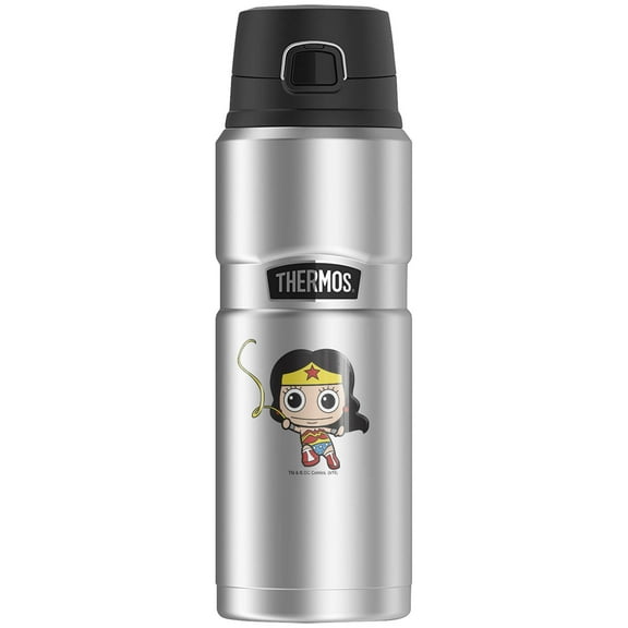Wonder Woman Cute Chibi Golden Lasso, THERMOS STAINLESS KING Stainless Steel Drink Bottle, Vacuum insulated & Double Wall, 24oz