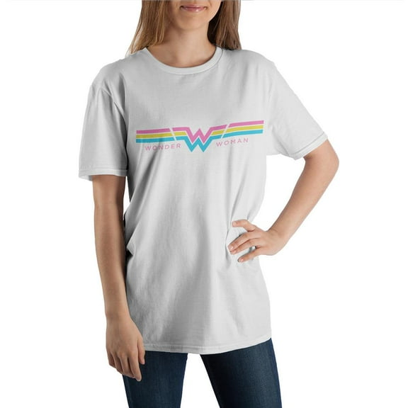 Wonder Woman DC Comic Book Juniors White Graphic Tee-S