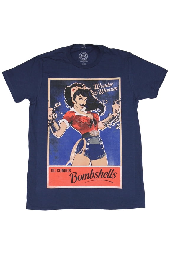 Wonder Woman (DC Comics) Mens T-Shirt - Bombshell (Small)