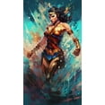 thumbnail image 1 of Wonder Woman Diamond Art Painting Kits - Full Drill Diamond Dots Paintings for Beginners, Round 5D Paint with Diamonds Pictures Gem DIY Adult Crafts 12x16inch, 1 of 5