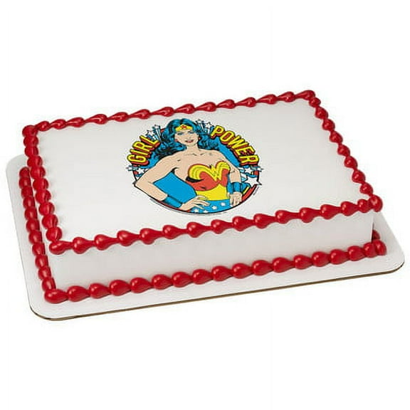 Wonder Woman Edible Icing Image for 1/4 sheet cake