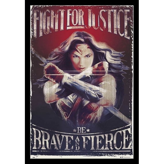 Wonder Woman - Fight Laminated & Framed Poster Print (24 x 36)