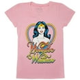 thumbnail image 1 of Wonder Woman Girls Pink T-Shirt-Medium (9-10), 1 of 1