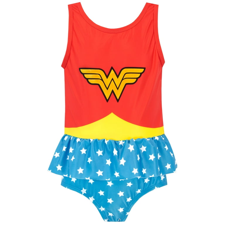 Wonder Woman Girls Swimsuit Sizes 3T - 12