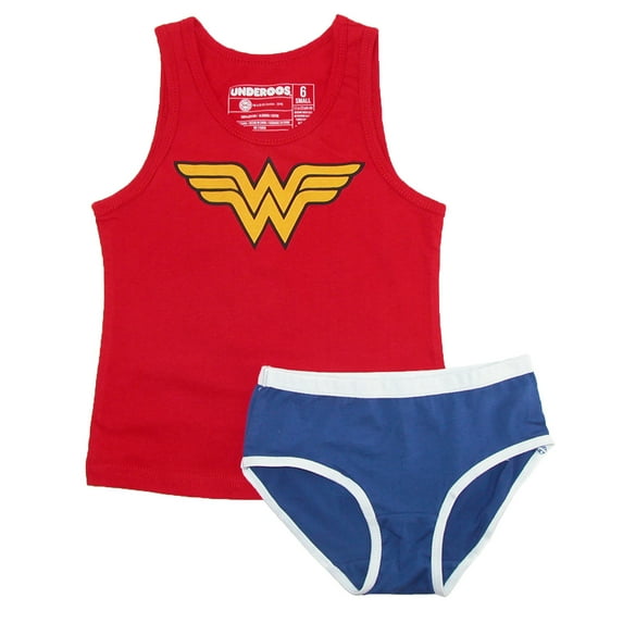 Wonder Woman, Girls Tank/Underwear, 1 Pack Set Underoos Set (Little Girls & Big Girls)