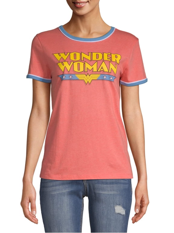Juniors' Graphic Ringer T-Shirt