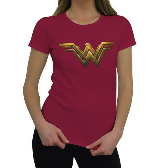 Wonder Woman Justice League Logo Women's T-Shirt-2XLarge