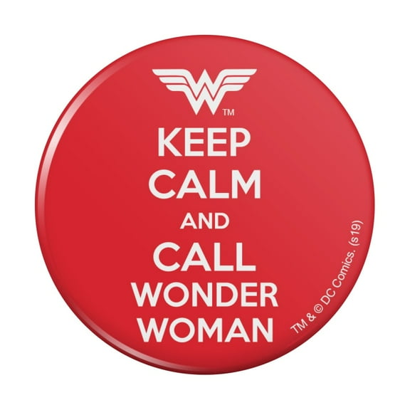 Wonder Woman Keep Calm and Call Pinback Button Pin