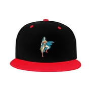 Wonder Woman Kid'S Cartoon Baseball Cap,Adjustable Hip Hop Hat Flat Brim, Breathable Sun Hat For Boys Girls Red