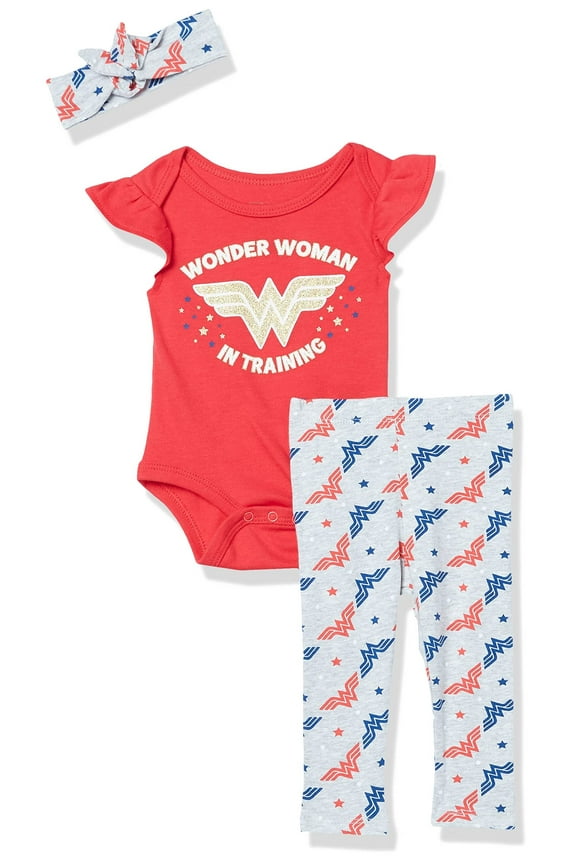 Logo 3-Piece Bodysuit and Pants Set w/ Headband-6-9 Months