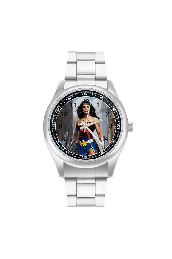 Wonder Woman Men's Watches Arabic Numerals Easy Reader Classic Work Business Wristwatches