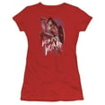 thumbnail image 1 of Wonder Woman Movie American Hero S/S Junior Women's T-Shirt Sheer Red, 1 of 2
