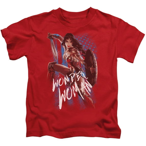 Wonder Woman Movie American Hero S/S Juvenile 18/1 T-Shirt Red(7)