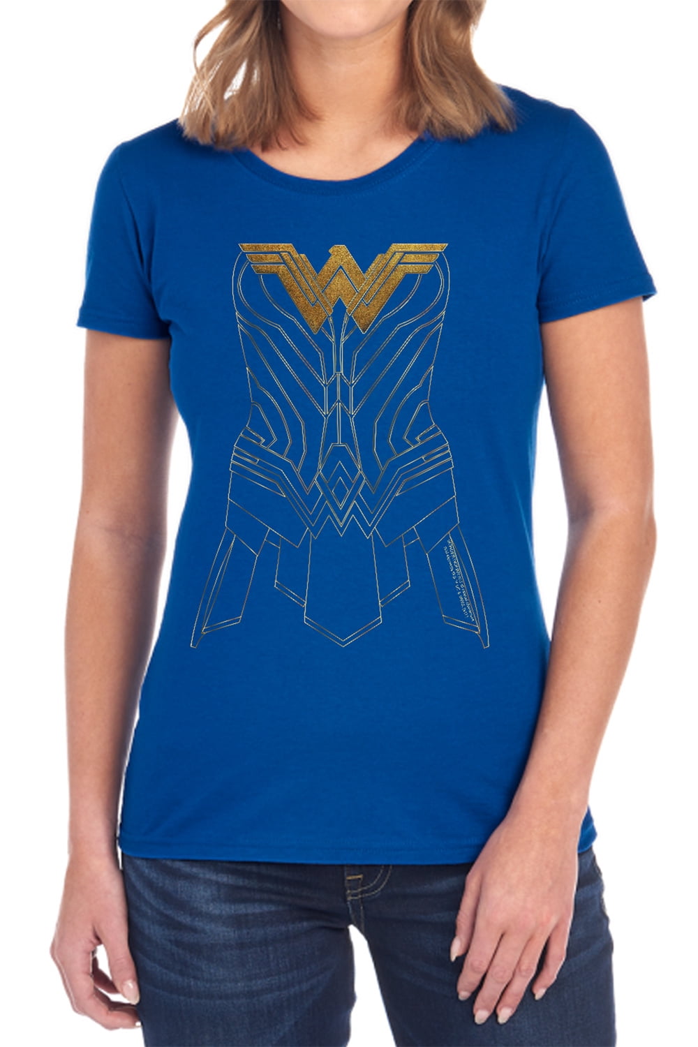 DC Wonder Woman 1984 Logo Maglietta Aderente, da Donna, S-5XL, Burgund, Offizielle Ware : Popgear