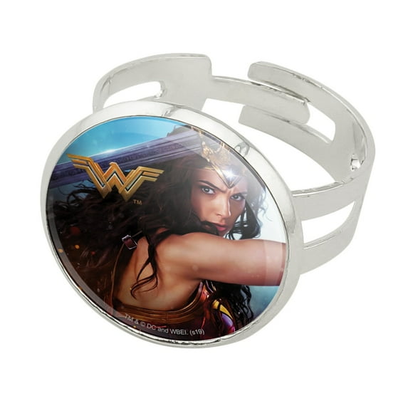 Wonder Woman Movie Battle Silver Plated Adjustable Novelty Ring