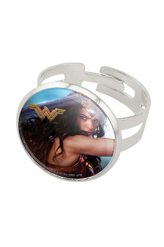 Wonder Woman Movie Battle Silver Plated Adjustable Novelty Ring