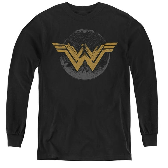 Wonder Woman Movie - Distressed Logo - Youth Long Sleeve Shirt - Large
