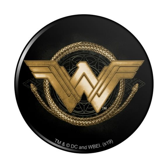 Wonder Woman Movie Golden Lasso Logo Pinback Button Pin