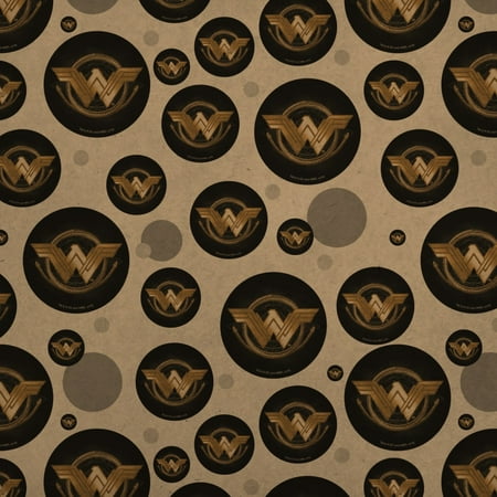 Wonder Woman Movie Golden Lasso Logo Premium Kraft Gift Wrap Wrapping Paper Roll
