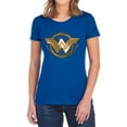 thumbnail image 1 of Wonder Woman Movie Lasso Logo Women's T Shirt, Royal, Medium, 1 of 6