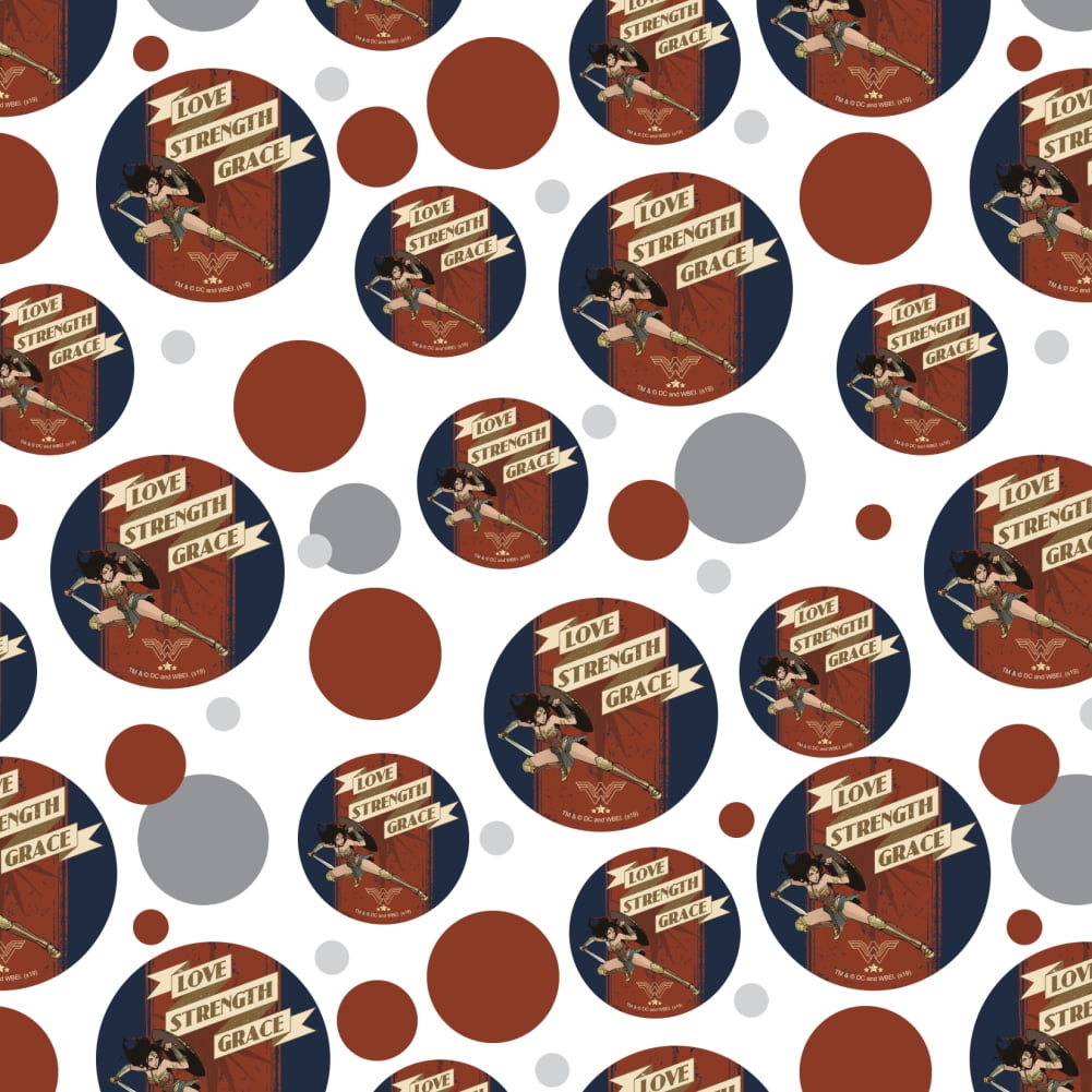 GRAPHICS AND MORE Wonder Woman Movie Love, Strength, Grace Premium Gift Wrap Wrapping Paper Roll