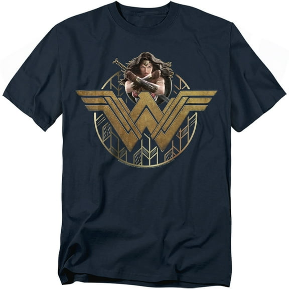 Wonder Woman Movie T-Shirt Power Stance And Emblem Unisex Graphic Tee For Men & Women