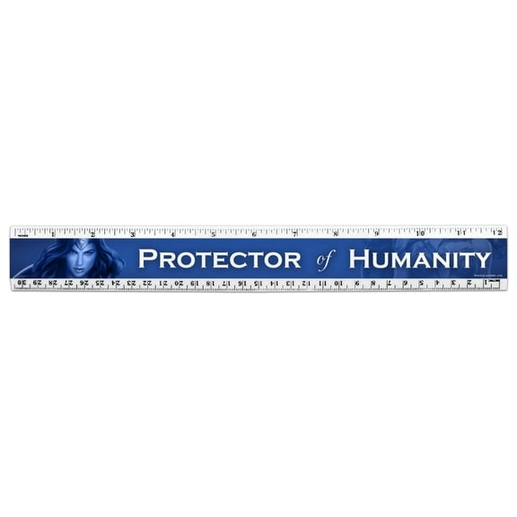 Wonder Woman Movie Protector of Humanity 12 Inch Standard and Metric Plastic Ruler