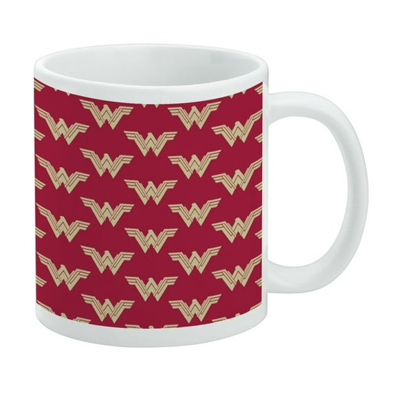 Wonder Woman Movie Red Logo Pattern White Mug